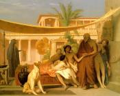 Socrates seeking Alcibiades in the House of Aspasia - 让·莱昂·杰罗姆